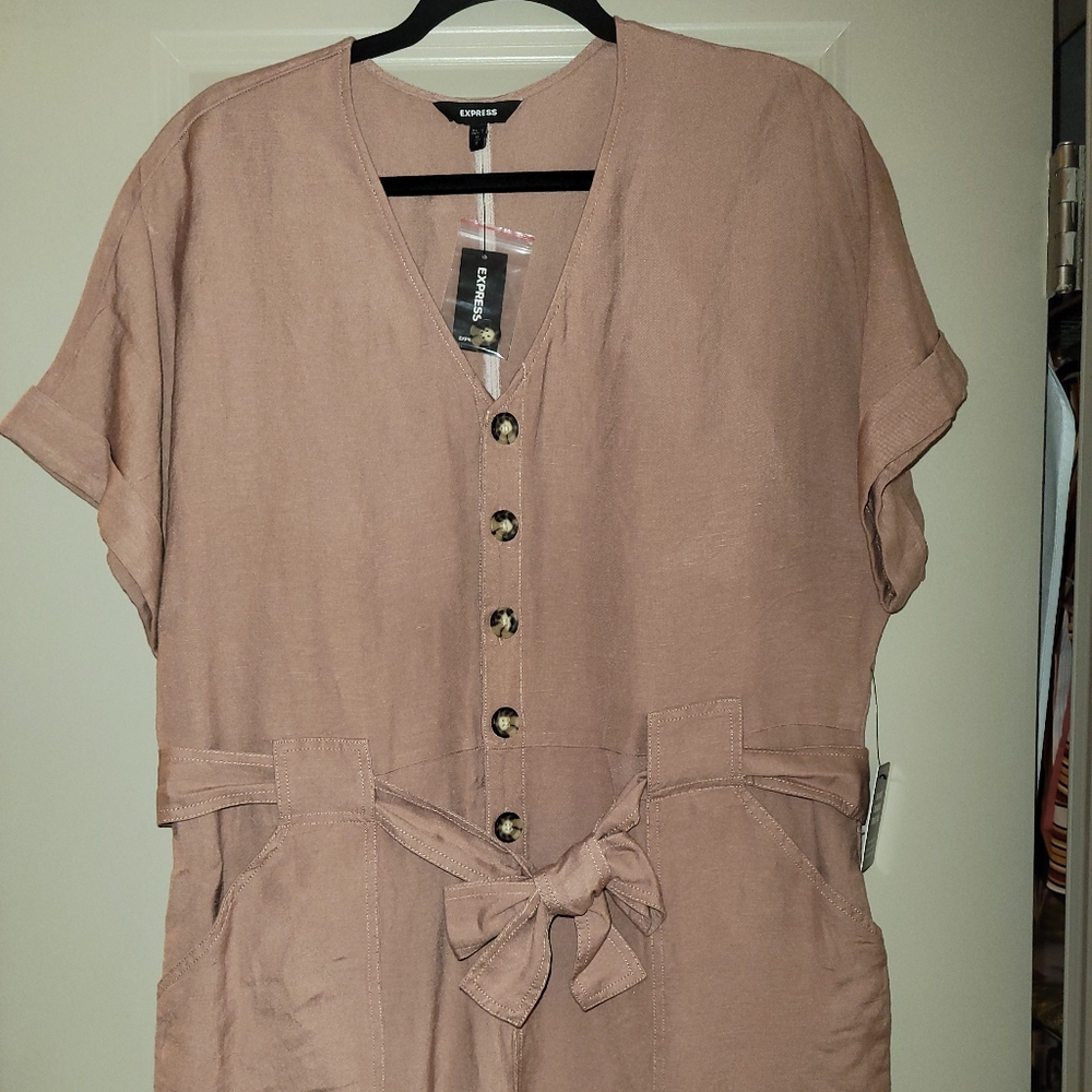 Button Front Utility Jumpsuit. Medium But Runs Bi… - image 5